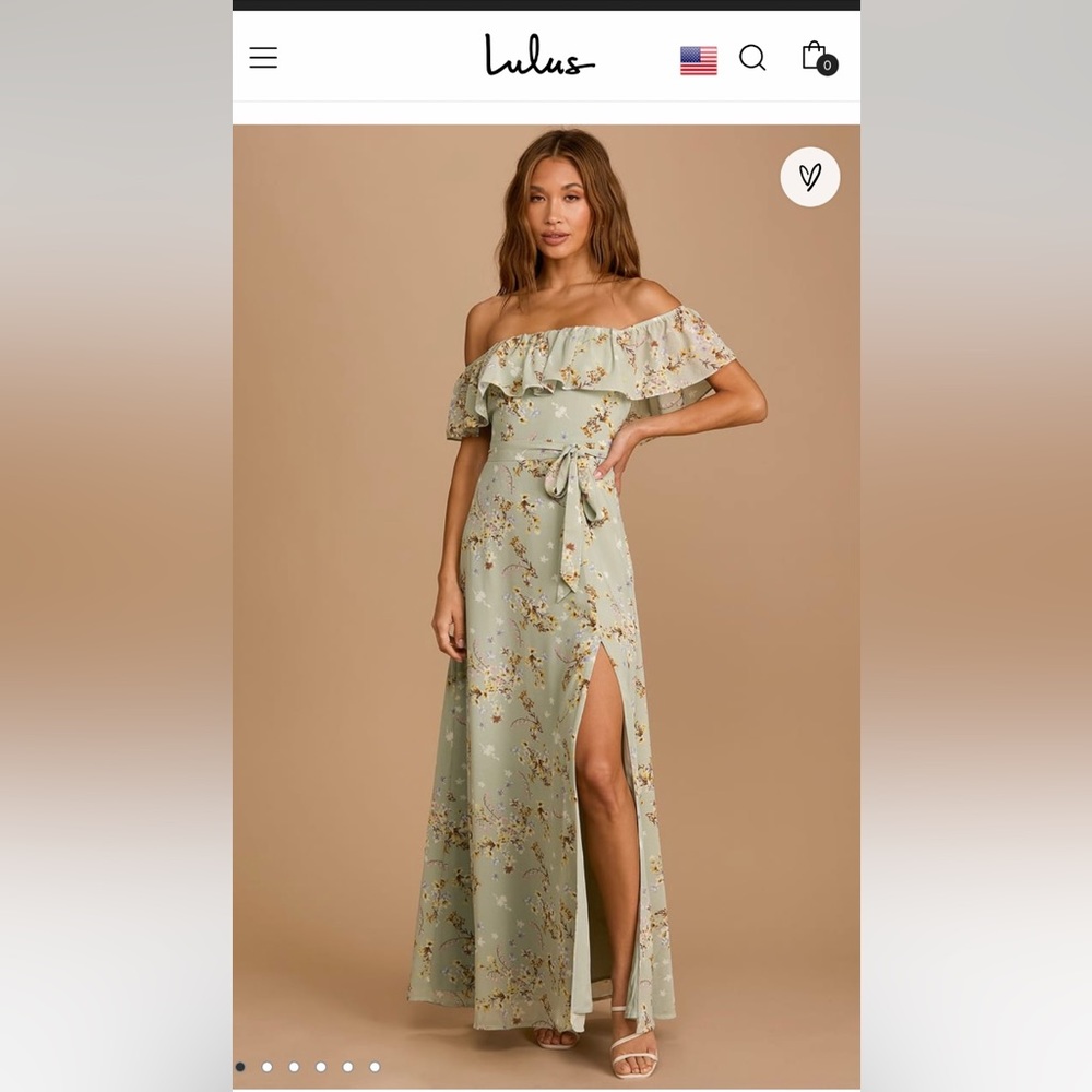 Amazing Moment Mint Green Floral Print Off-the-Shoulder Dress